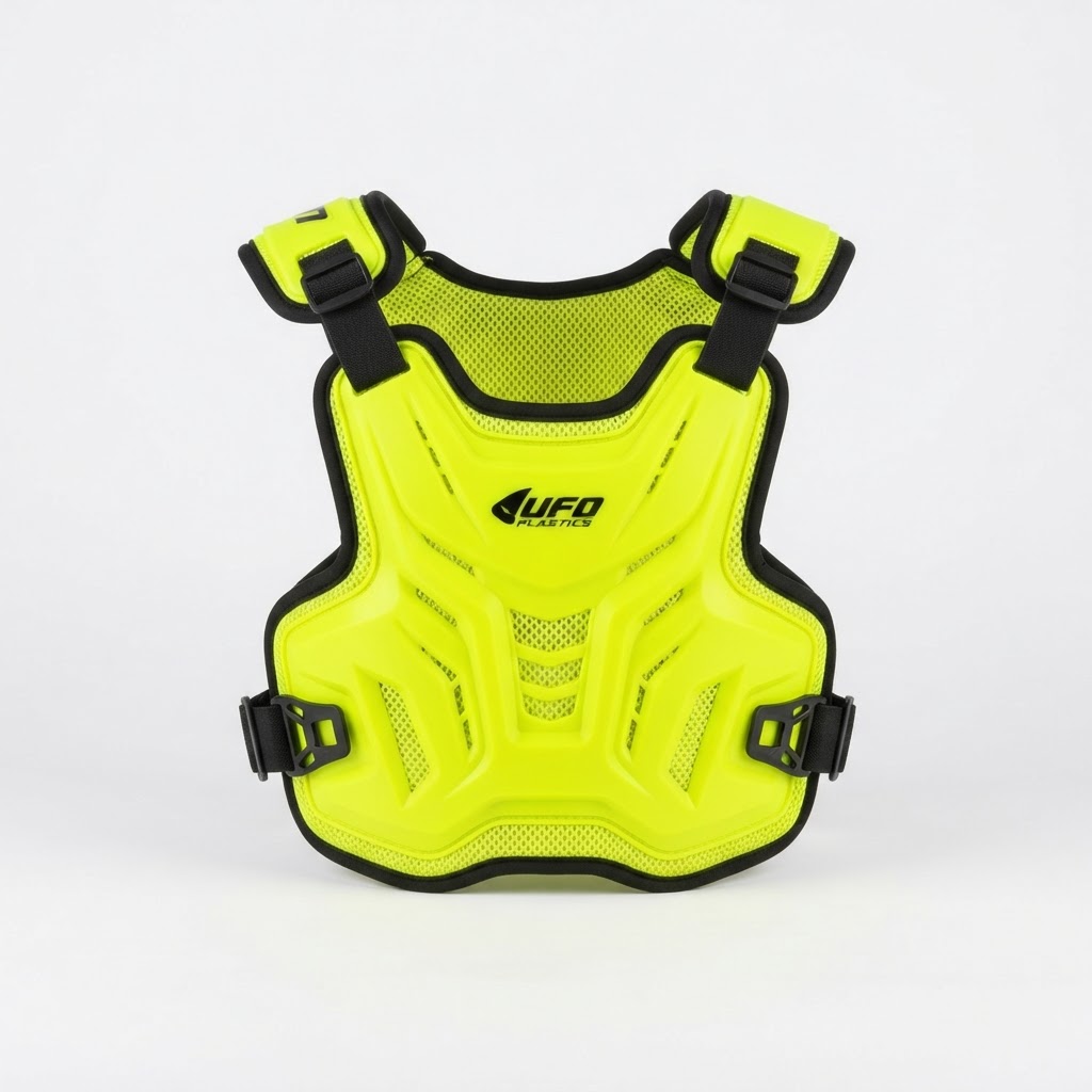 UFO MX KID CHEST PROCTECT SHOCKWAVE NEON YELLOW