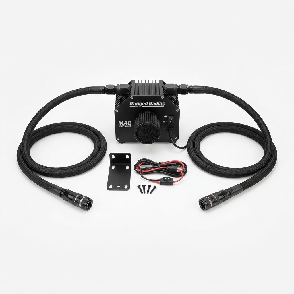 Rugged Radios MAC Air 2 Person Helmet Air Pumper Kit With Sp