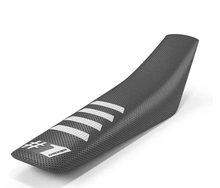 One Gripper Seat Cover - RIBBED Dark Grey/White