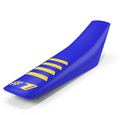 One Gripper Seat Cover - RIBBED Blue/Yellow