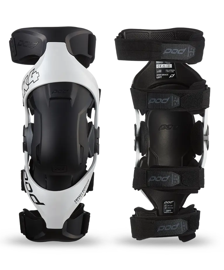 POD K4 2.0 Knee Brace XLarge/XXL Pair White/Black