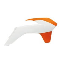 Racetech Radiator Scoops White/Orange KTM 125/150 SX '13 - '