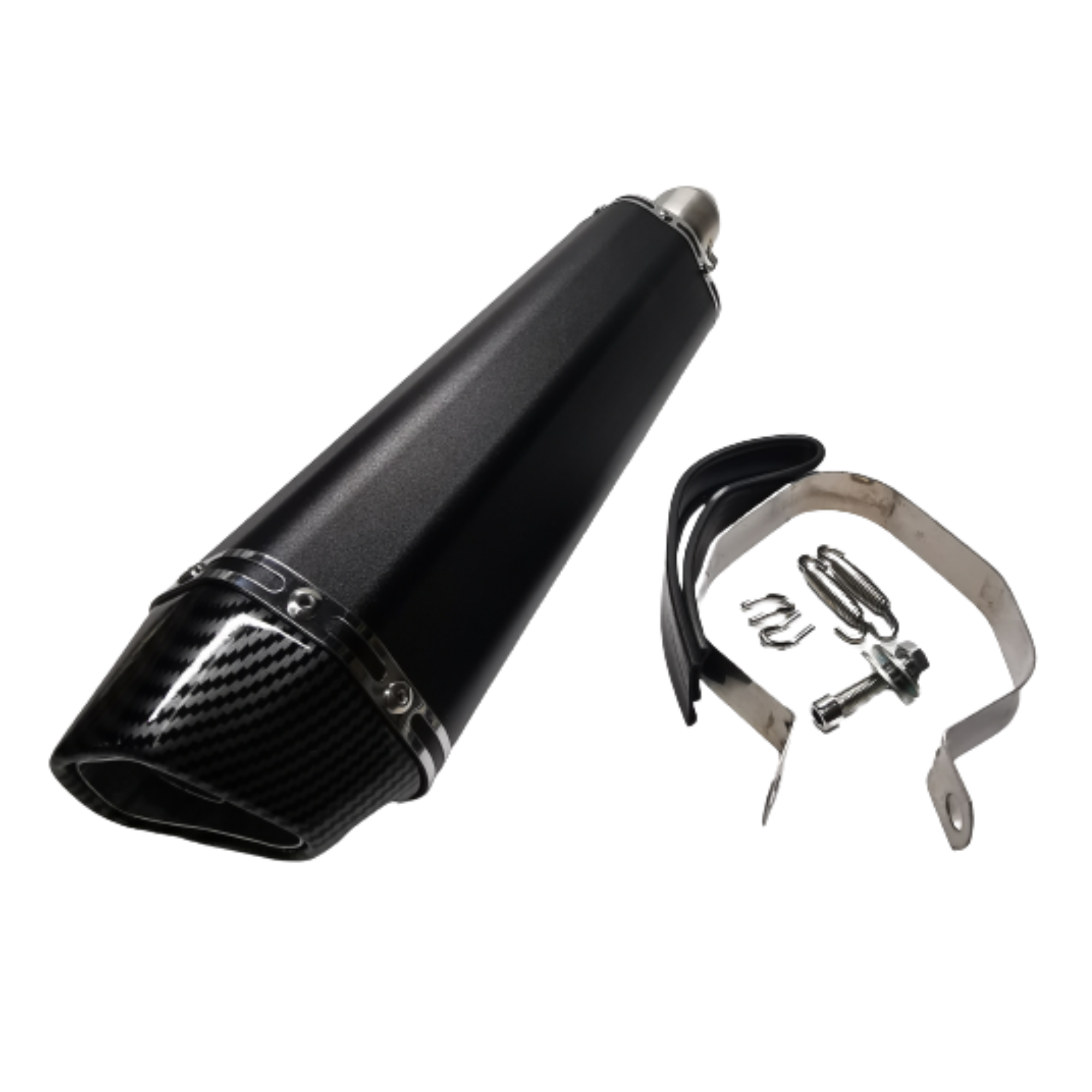 Racecraft Universal Muffler Silencer Black 360mm Long 50mm