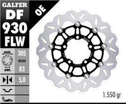 Galfer DISC WAVE FLOATING (C. STEEL) 305x5mm (Tige